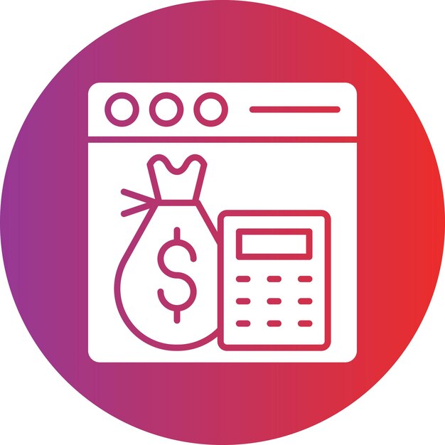 Stile dell'icona del budget di progettazione vettoriale