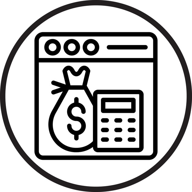 Stile dell'icona del budget di progettazione vettoriale