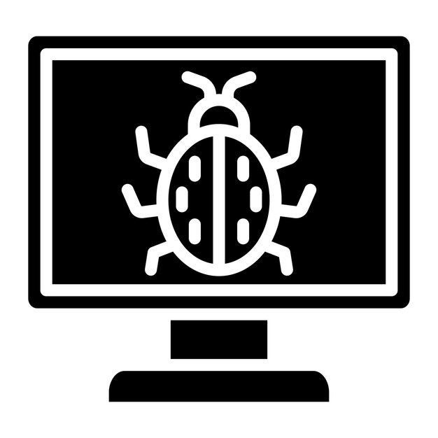 Stile dell'icona del bug del computer