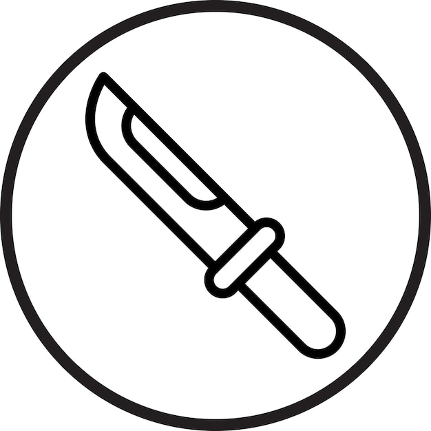 Stile dell'icona del coltello a progettazione vettoriale