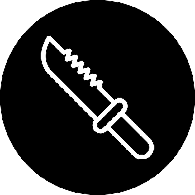 Stile dell'icona del coltello a progettazione vettoriale