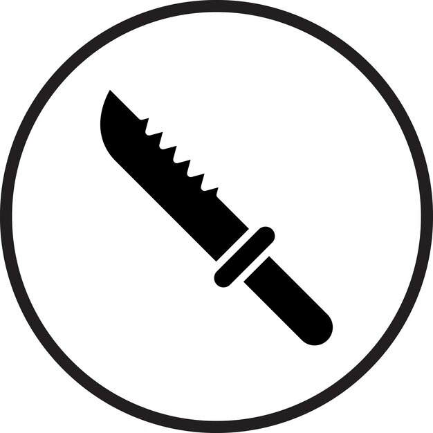 Stile dell'icona del coltello a progettazione vettoriale