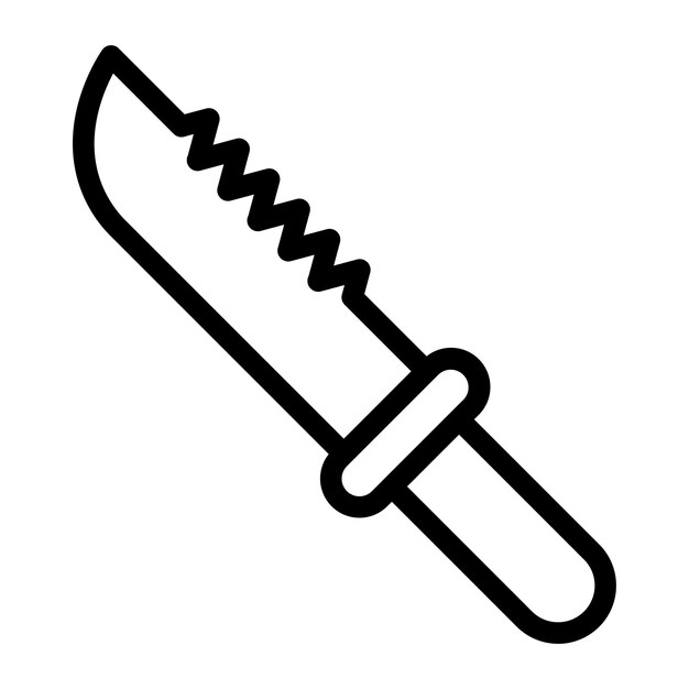 Stile dell'icona del coltello a progettazione vettoriale