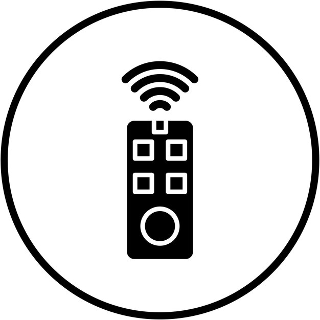 Stile dell'icona del controllo remoto intelligente a progettazione vettoriale