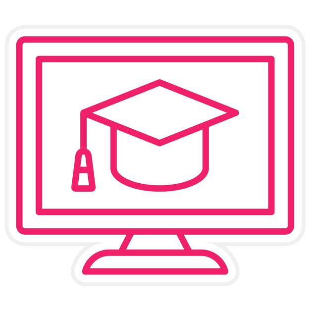 Stile dell'icona del corso online