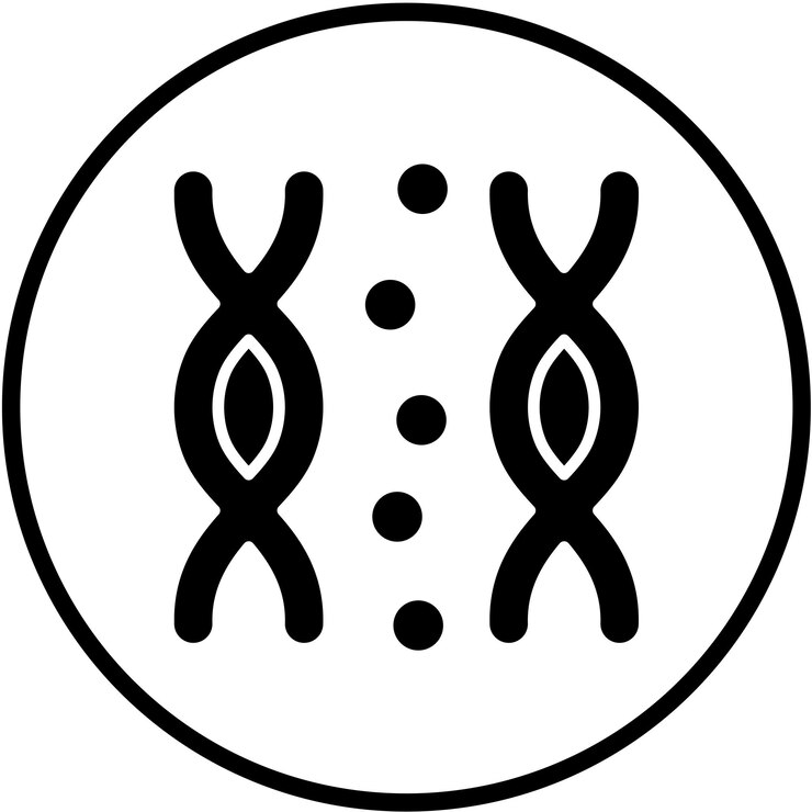 Vettore stile dell'icona del cromosoma di progettazione vettoriale