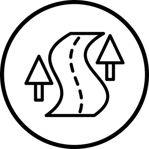 Stile dell'icona del percorso di progettazione vettoriale