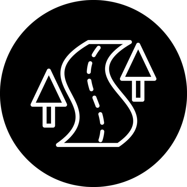 Stile dell'icona del percorso di progettazione vettoriale