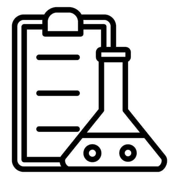Stile dell'icona del rapporto di laboratorio