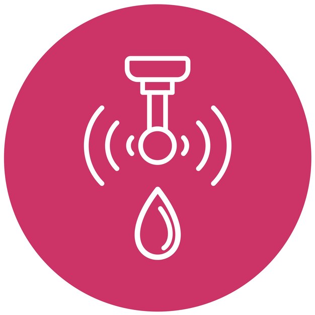 Stile dell'icona del sensore d'acqua intelligente a progettazione vettoriale