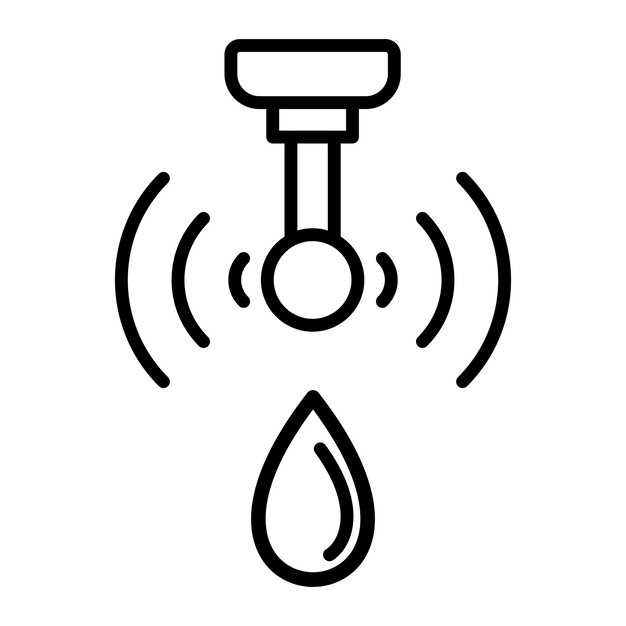 Stile dell'icona del sensore d'acqua intelligente