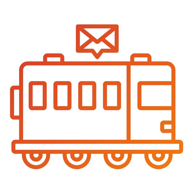 Stile dell'icona del treno della posta