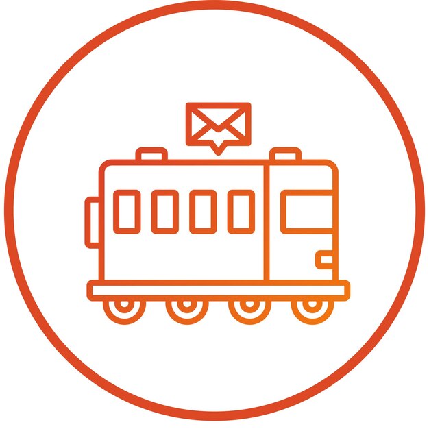 Stile dell'icona del treno della posta