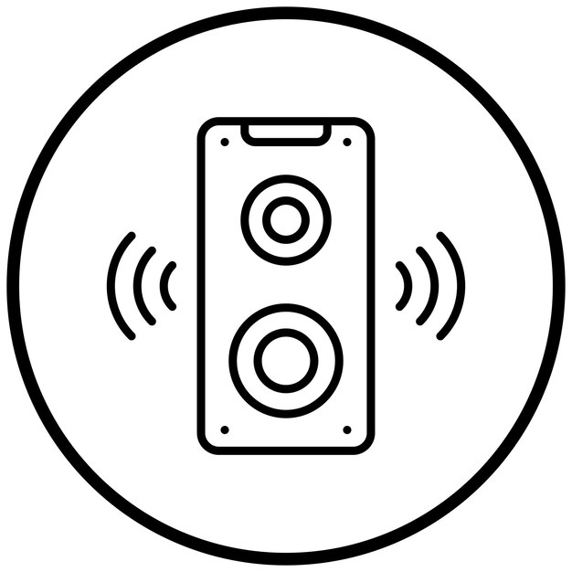 Stile dell'icona dell'altoparlante intelligente