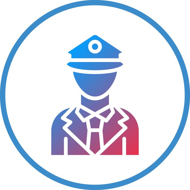 Stile dell'icona dell'ufficiale di polizia