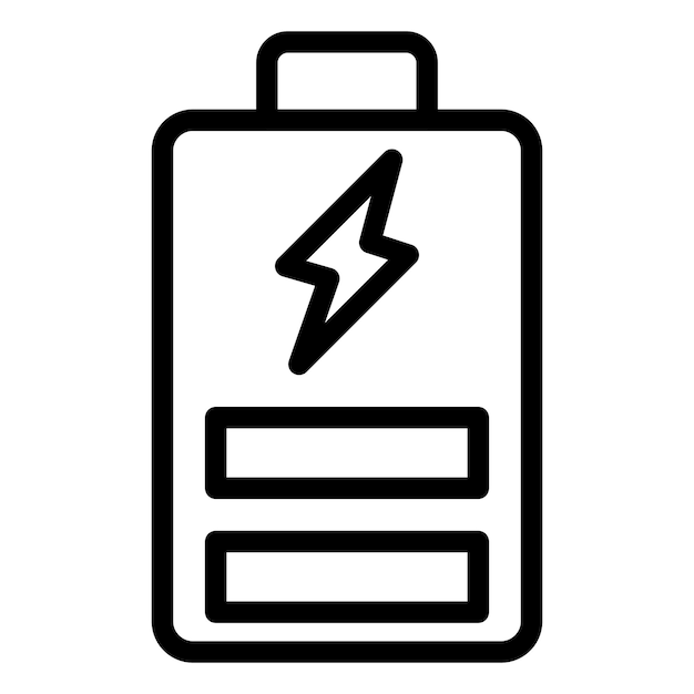 Stile dell'icona della batteria a progettazione vettoriale