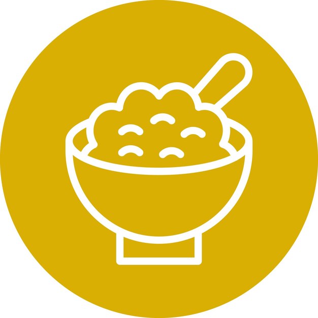 Stile dell'icona della ciotola di cereali