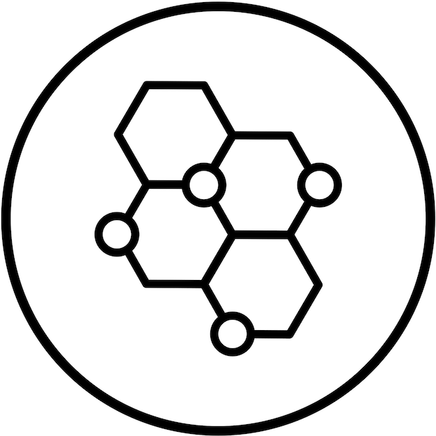 Stile dell'icona della formula chimica della progettazione vettoriale