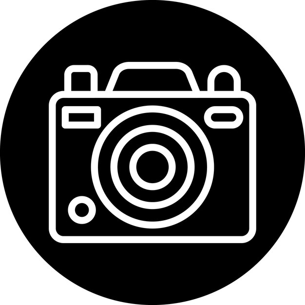 Stile dell'icona della fotocamera a progettazione vettoriale