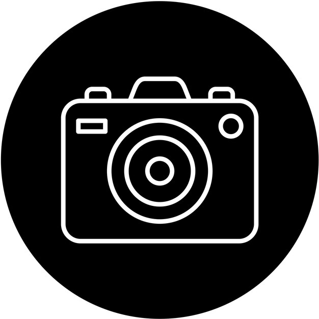 Stile dell'icona della fotocamera a progettazione vettoriale