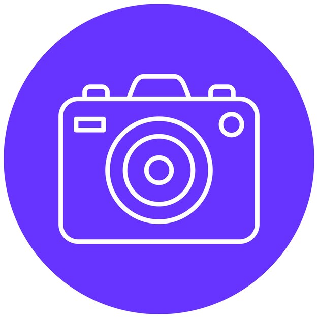 Stile dell'icona della fotocamera a progettazione vettoriale