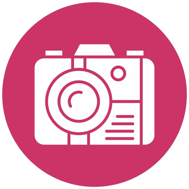 Stile dell'icona della fotocamera a progettazione vettoriale