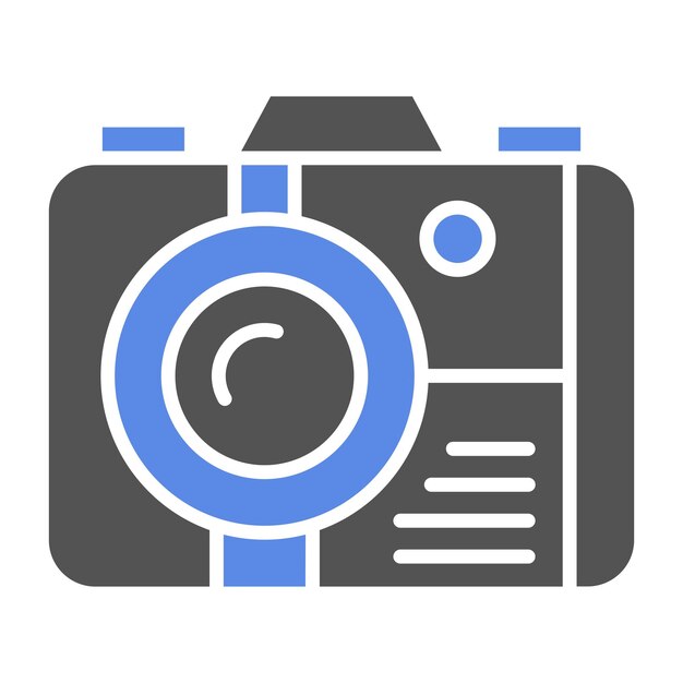 Stile dell'icona della fotocamera a progettazione vettoriale