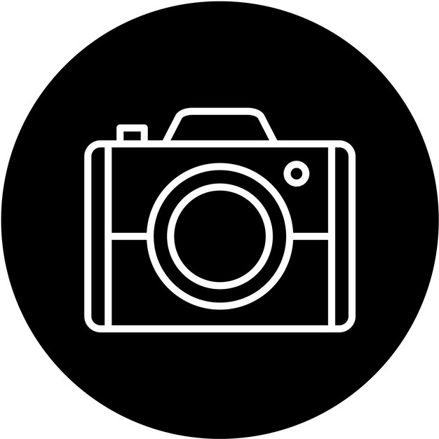 Stile dell'icona della fotocamera a progettazione vettoriale