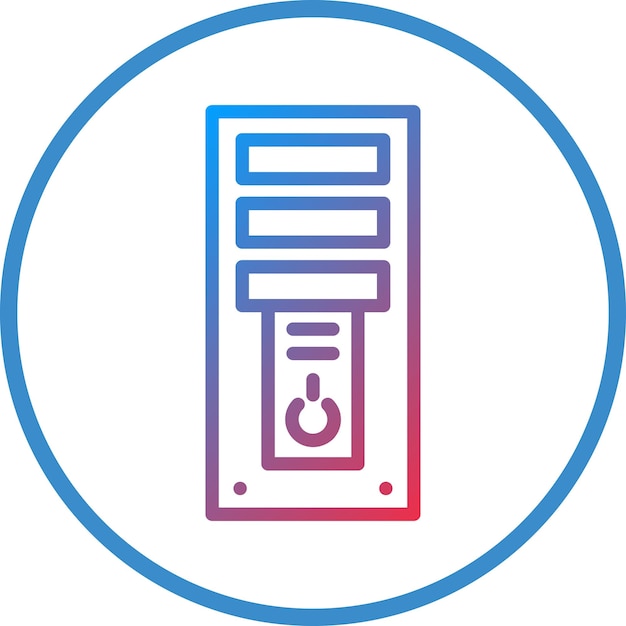 Stile dell'icona della torre del computer