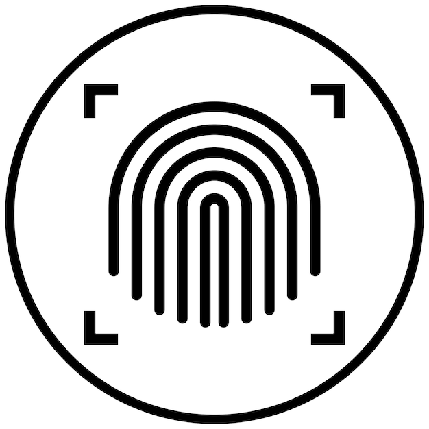 Stile dell'icona dello scanner delle impronte digitali