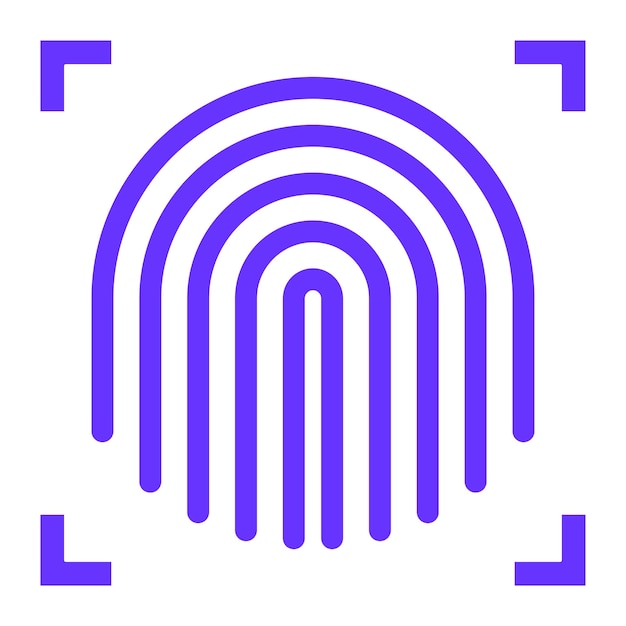 Stile dell'icona dello scanner delle impronte digitali