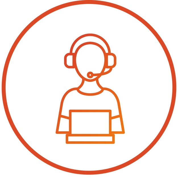 Stile dell'icona di assistenza clienti