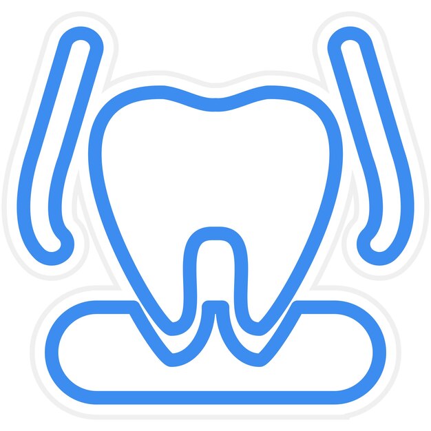 Stile dell'icona di estrazione del dente