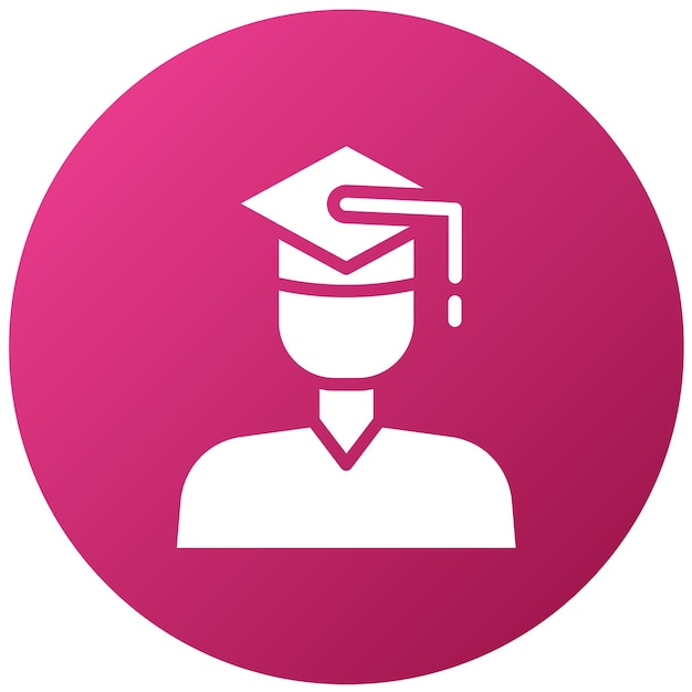 Stile dell'icona di laurea dello studente di progettazione vettoriale