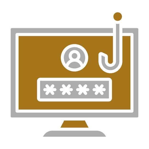 Stile dell'icona di phishing della password