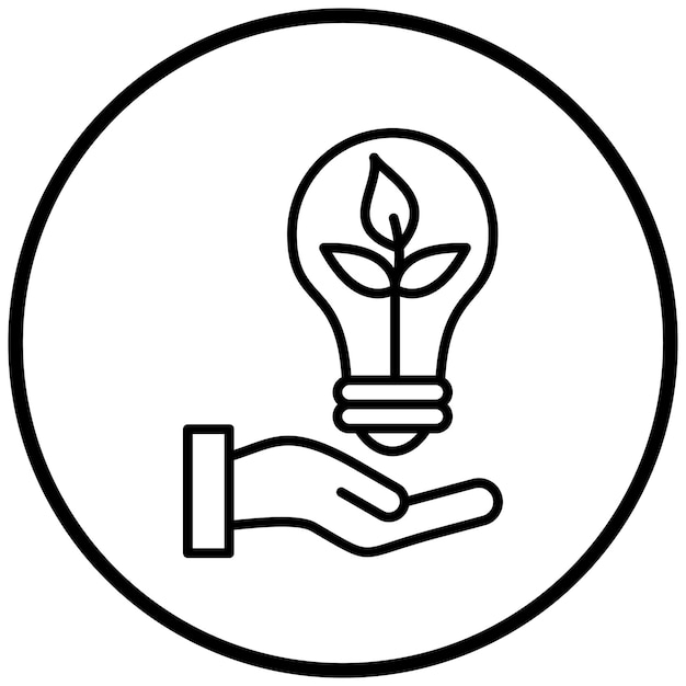 Stile dell'icona di risparmio energetico