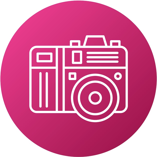 Stile delle icone delle fotocamere digitali a progettazione vettoriale