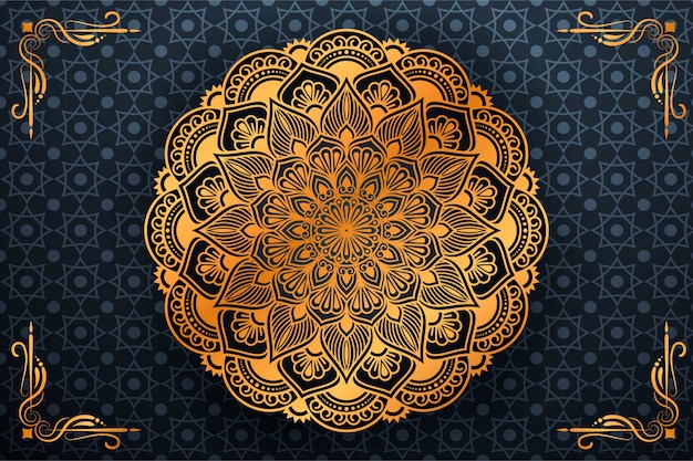 Stile di arabesque di lusso del fondo della mandala del fiore