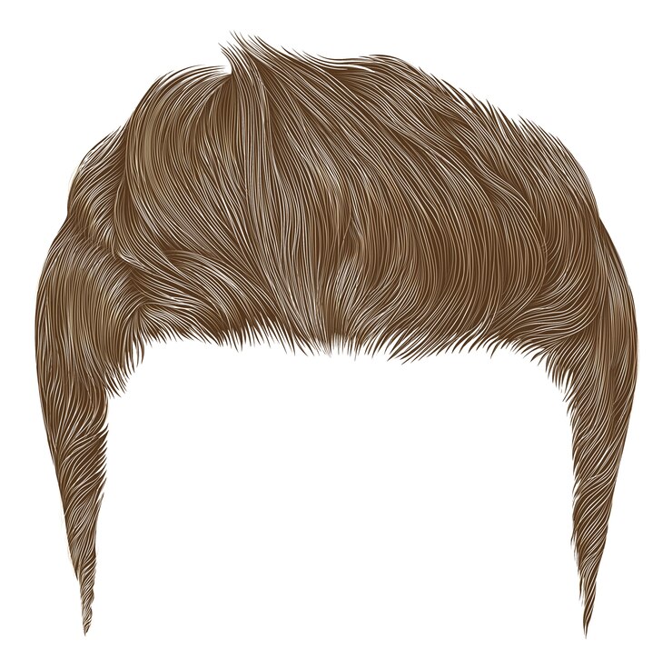 stile di capelli alto uomo alla moda.
