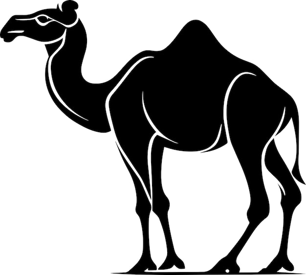 Stile di design monocromatico con logo del cammello del deserto