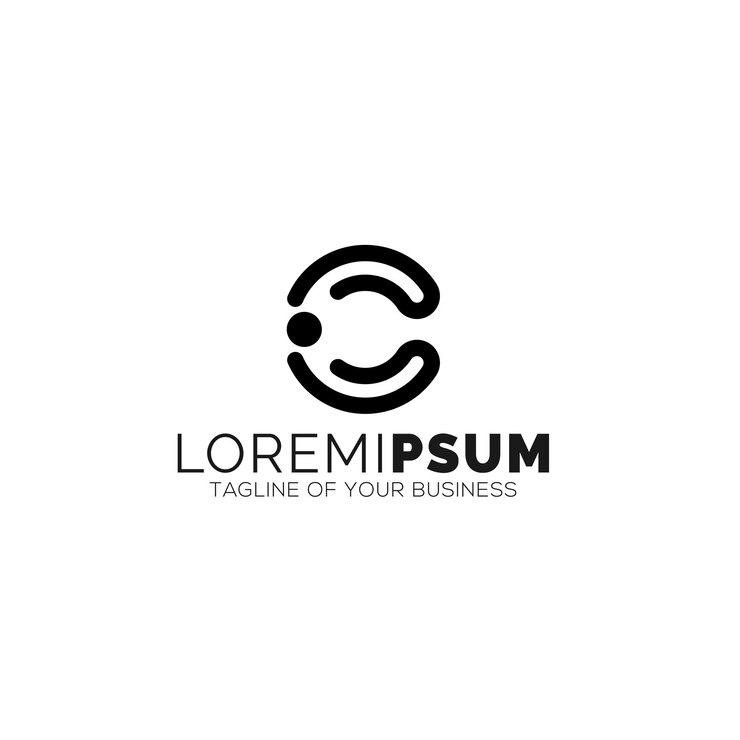 Vettore stile di disegno dell'illustrazione del logo della lettera c