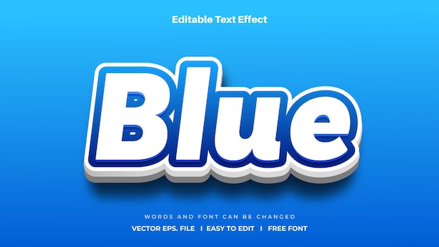 Stile di effetto di testo 3D blu