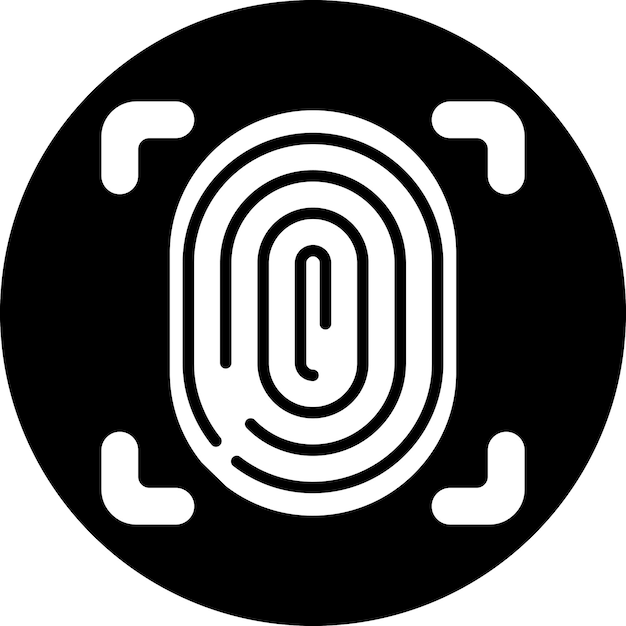Stile di icona biometrica di progettazione vettoriale
