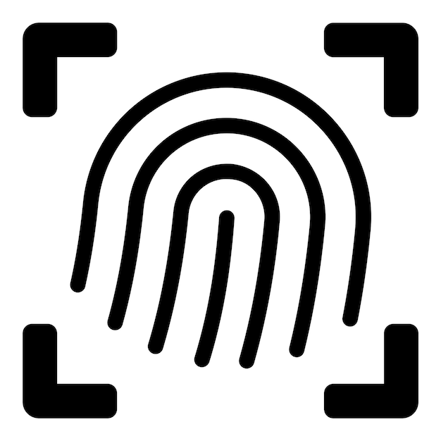 Stile di icona biometrica di progettazione vettoriale