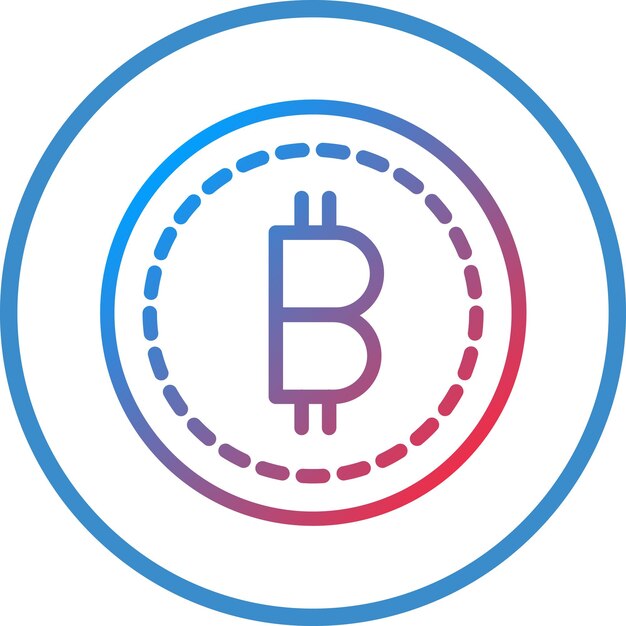 Stile di icona Bitcoin a disegno vettoriale