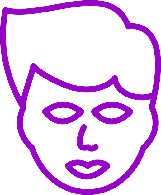 Stile di icona dei capelli a disegno vettoriale