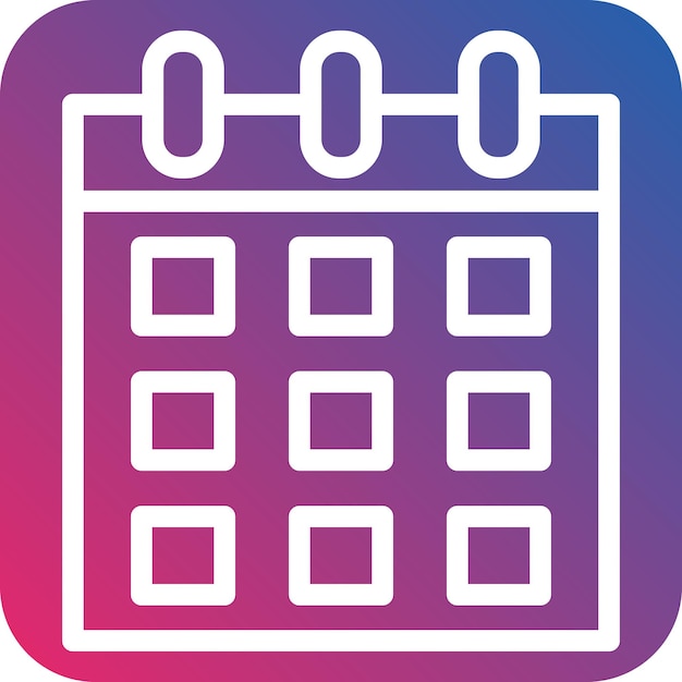 Stile di icona del calendario vettoriale