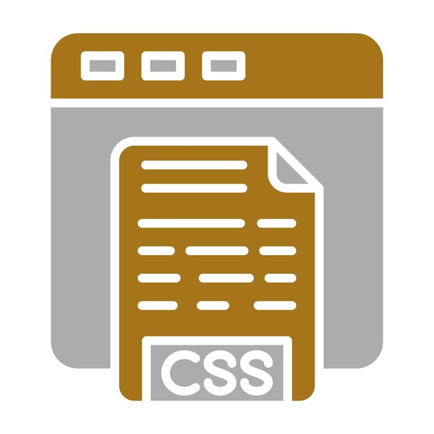 Stile di icona del codice CSS di progettazione vettoriale