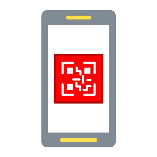 Stile di icona del codice QR di progettazione vettoriale