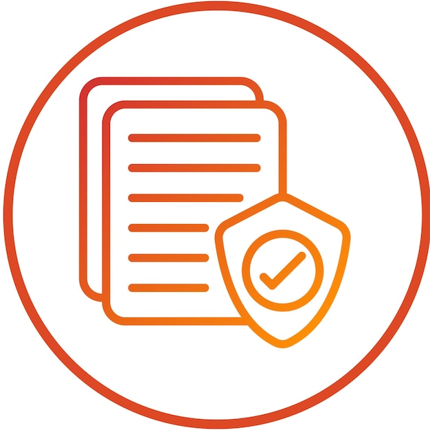 Stile di icona del documento sicuro di progettazione vettoriale